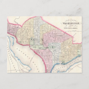 Carte vintage de Washington D.C. (1864)