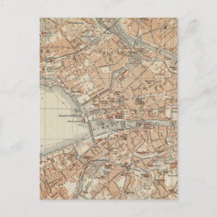 Carte vintage de Zurich Suisse (1913)