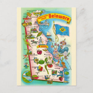 Carte vintage Delaware