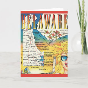 Carte vintage Delaware