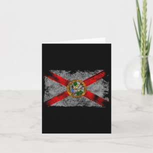 Carte Vintage déprimé Retro Usa Patriotique Fl State Fl