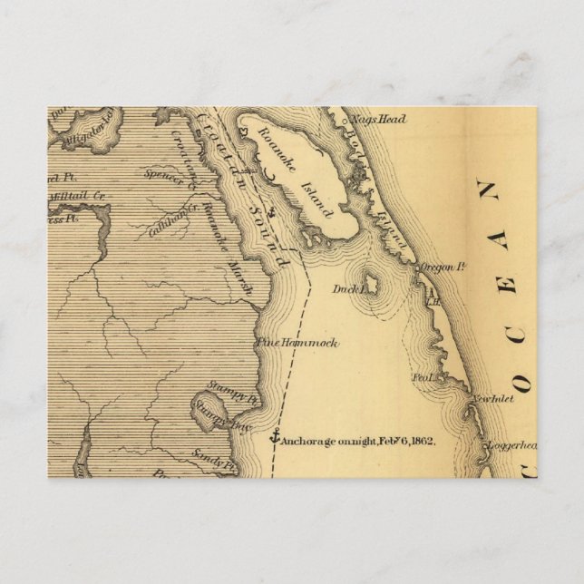 Carte vintage des banques extérieures (1862) (Devant)