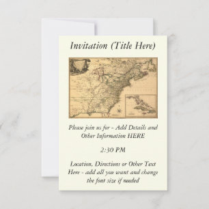 Carte Vintage des colonies américaines de Phelippe