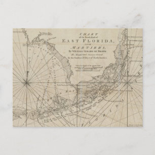 Carte vintage des Florida Keys (1771)