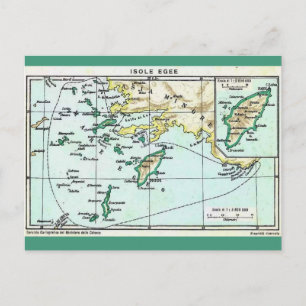 Carte vintage des îles grecques