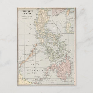Carte vintage des îles Philippines (1901)