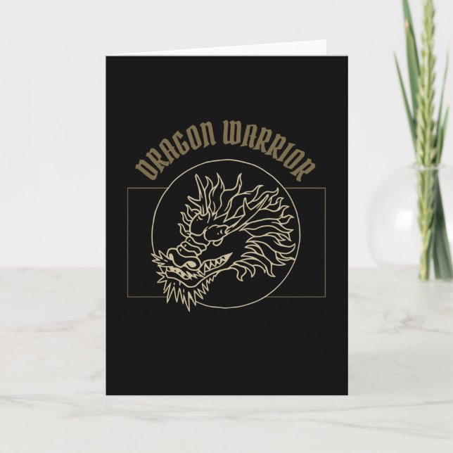Carte Vintage Dragon Warrior (Devant)