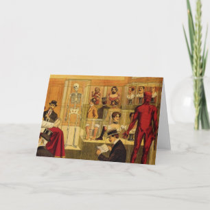 Carte Vintage Drawing of Anatomy Museum