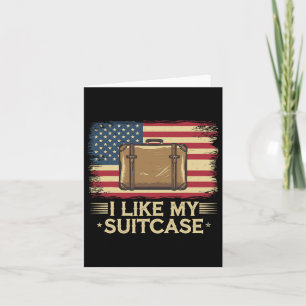Carte Vintage Drôle J'aime Ma Valise Trump Meme