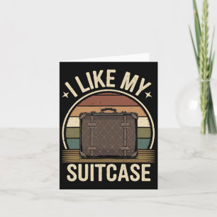 Carte Vintage drôle J'aime ma valise Trump Meme 1 