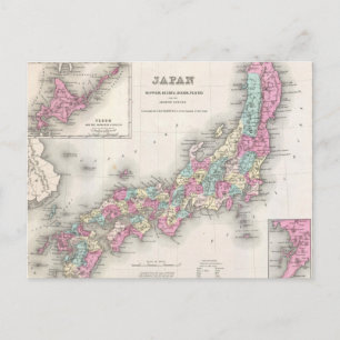 Carte vintage du Japon (1855)