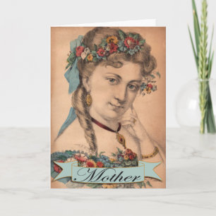 Carte vintage du jour de mère