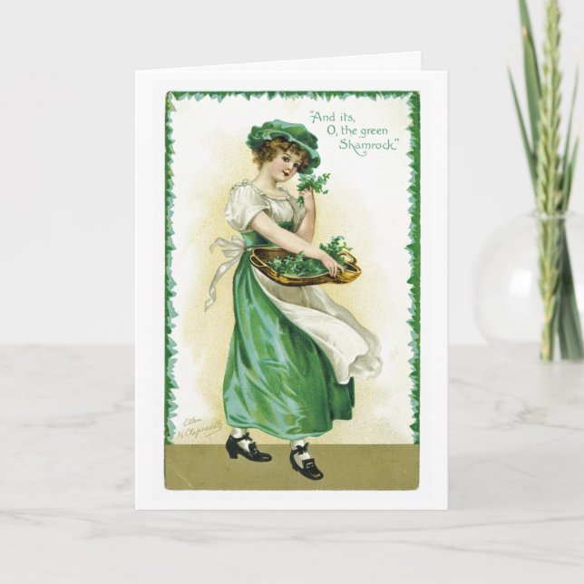 Carte vintage du jour de St Patrick (Devant)