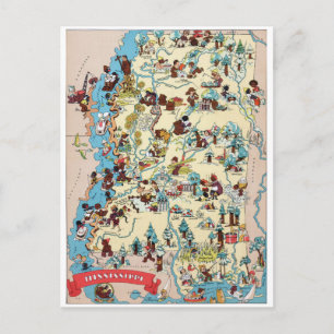 Carte Vintage du Mississippi