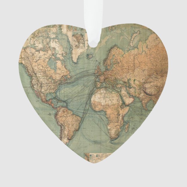 Carte vintage du monde antique (devant)