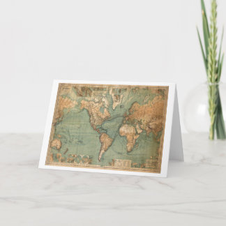 Carte vintage du monde antique