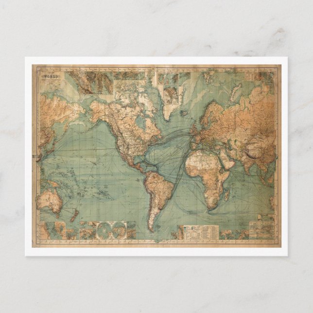 Carte vintage du monde antique (Devant)