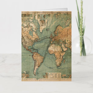 Carte vintage du monde antique
