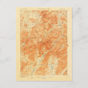 Carte vintage du Mont Marcy New York