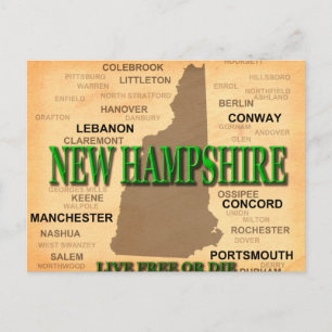 Carte Vintage du New Hampshire