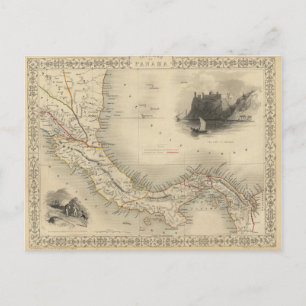 Carte vintage du Panama (1851)