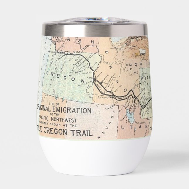 Carte vintage du sentier de l'Oregon (Avant)