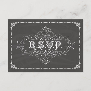 Carte vintage du tableau R.S.V.P.