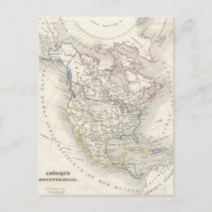 Carte vintage du vieux monde - Les Amériques