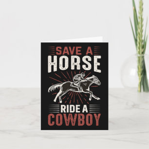 Carte Vintage Économisez Un Cheval Promenez Un Cowboy2
