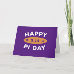 Carte Vintage en détresse 3.14 Joyeux Jour Pi
