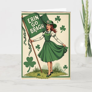 Carte vintage Erin Go Bragh Irlandaise
