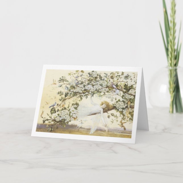 Carte Vintage Fairy Ariel 1858 (Devant)