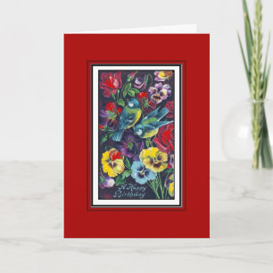 Carte Vintage Félicitations pour un Joyeux Anniver