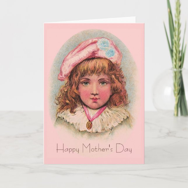 Carte Vintage fille (Devant)