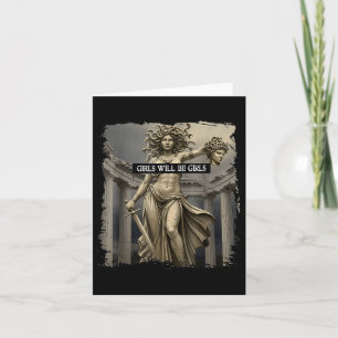 Carte Vintage fille sera filles Chemises Medusa Feminist