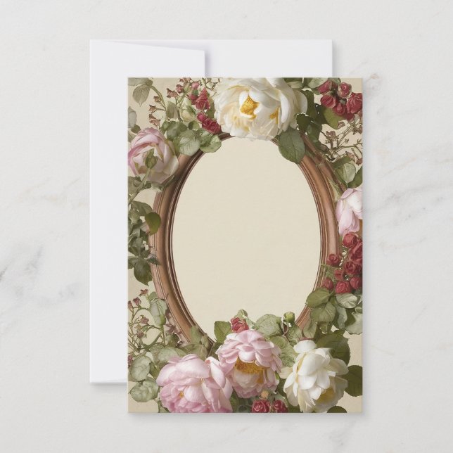 Carte Vintage Floral Art Nouveau (Devant)