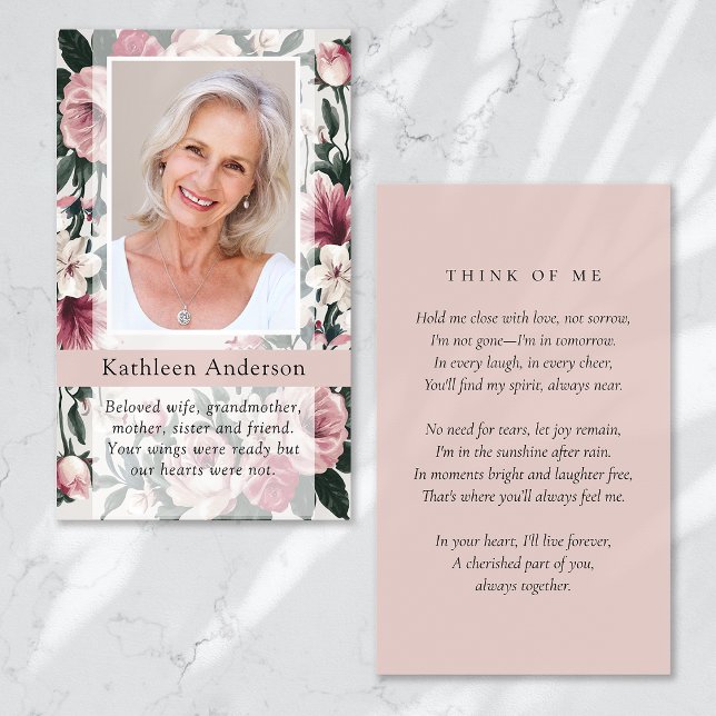 Carte vintage Floral Memorial (Créateur téléchargé)