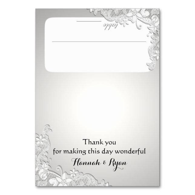 Carte vintage Floral Silver Grey Siège (Par défaut)