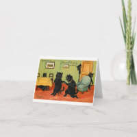 Vintage Fortune raconter des chats noirs chanceux 