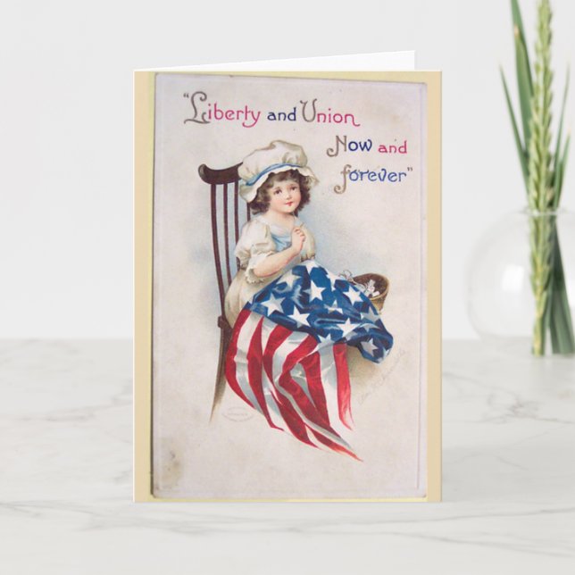 Carte Vintage Fourth of July (Devant)