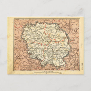 Carte vintage France Creuse