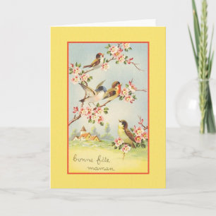 Carte Vintage French Mother Birthday Card