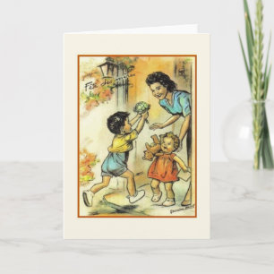 Carte Vintage French Mother's Day Greeting Card