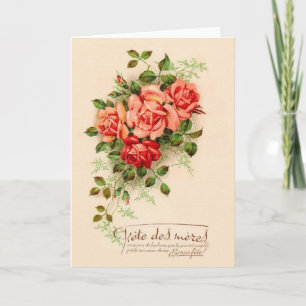 Carte Vintage French Mother's Day Greeting Card