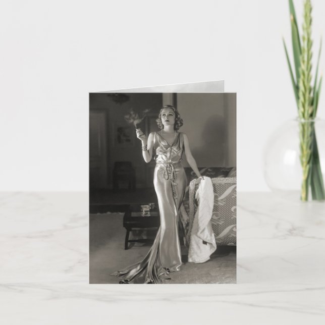 Carte vintage "Fumer une femme" (Devant)