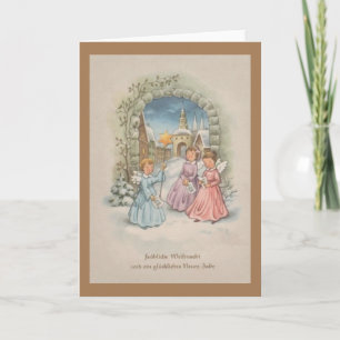 Carte Vintage German Christmas and New Year Card