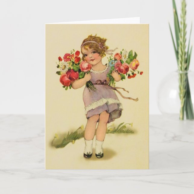 Carte Vintage Girl (Devant)