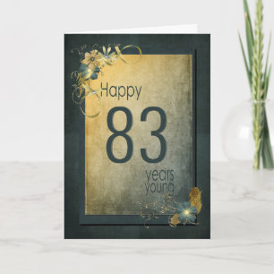Carte vintage Gold 83e anniversaire