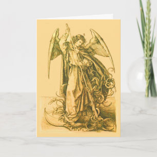 Carte Vintage Gold St. Michael l'archange catholique