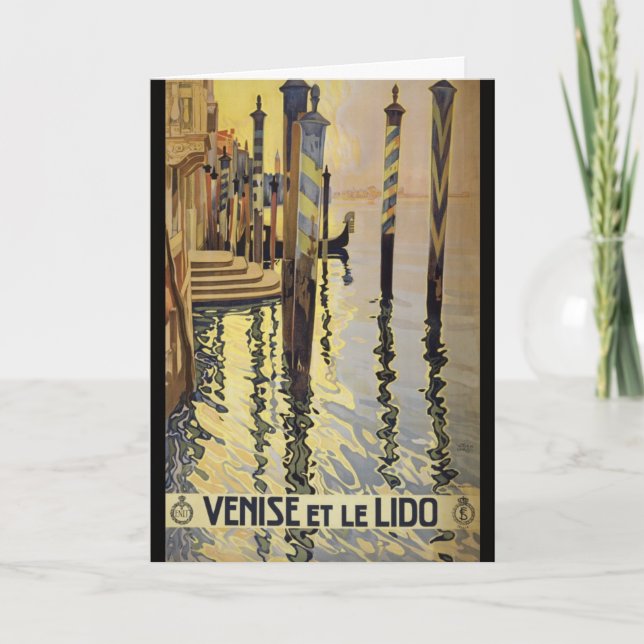 Carte Vintage Grand Canal Venise Italie Voyage (Devant)